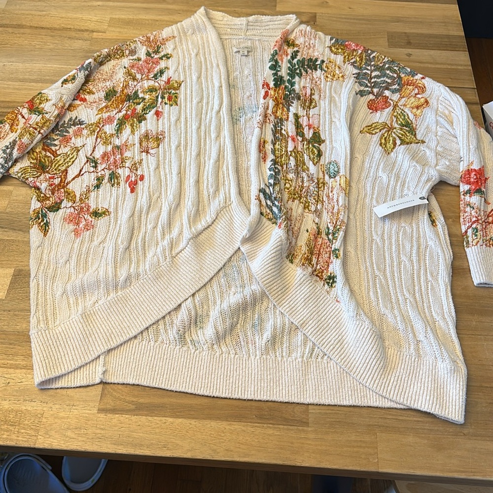 ANTHROPOLOGIE PILCRO cableknit cocoon cardigan - Picture 5 of 10